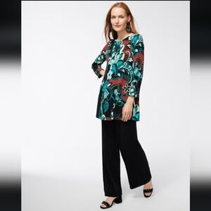 Chico's Travelers Pull-On Black Pants Size XL Short